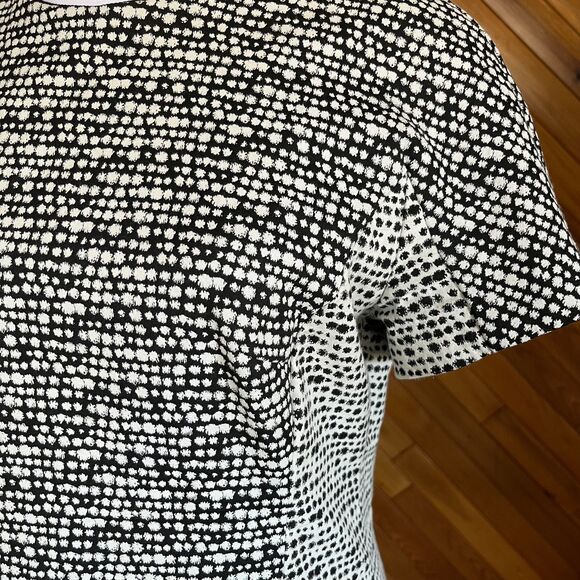 Banana Republic Black and White Abstract Fit and Flare Dress - Picture 5 of 5